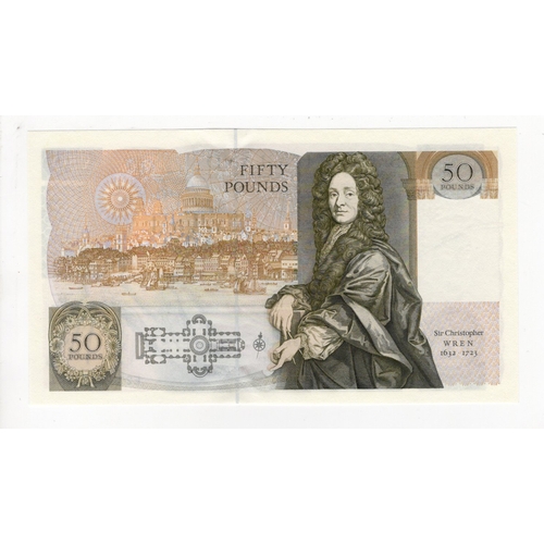 90 - Kentfield 50 Pounds (B361) issued 1991, Pictorial Series D note, Sir Christopher Wren on reverse, se... 