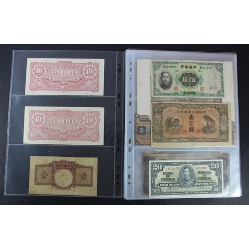 902 - World (94), including Barbados 1 Dollar 1939, Canada 20 Dollars 1937, Confederate States 20 Dollars ... 