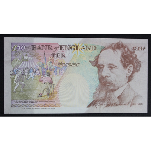 94 - Lowther 10 Pounds (B382) issued 1999, FIRST RUN 'KL01' prefix, LOW serial KL01 000648 (B382, Pick386... 