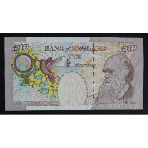 97 - Lowther 10 Pounds (B392) issued 2000, EXPERIMENTAL note, serial MK18 996211 (B392) Fine+ and scarce