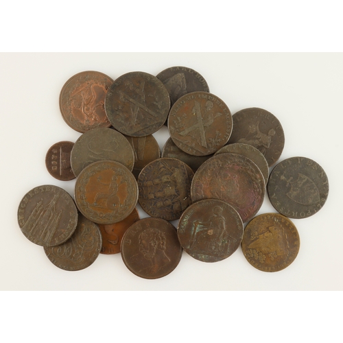 1011 - Tokens, 18th-19thC copper (20) mixed grade.