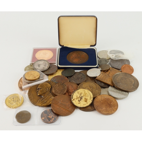 1048 - World commemorative and prize medals (36) 18th-20thC, noted: 2x large bronze medals honouring Field ... 