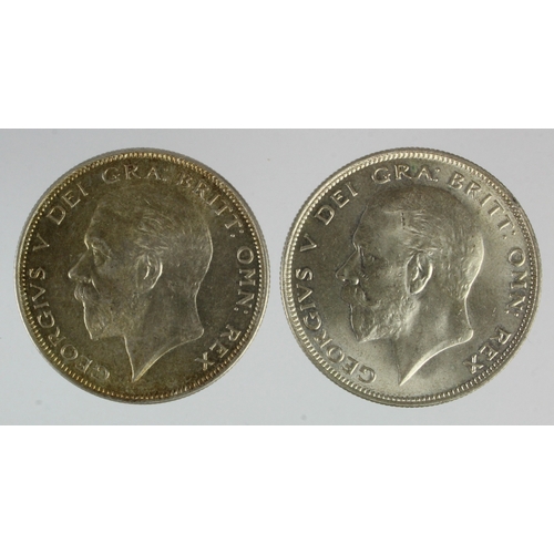 129 - Halfcrowns (2) 1935 GEF, and 1936 UNC