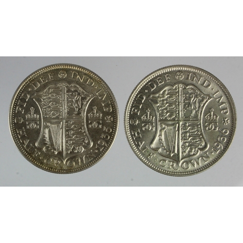 129 - Halfcrowns (2) 1935 GEF, and 1936 UNC