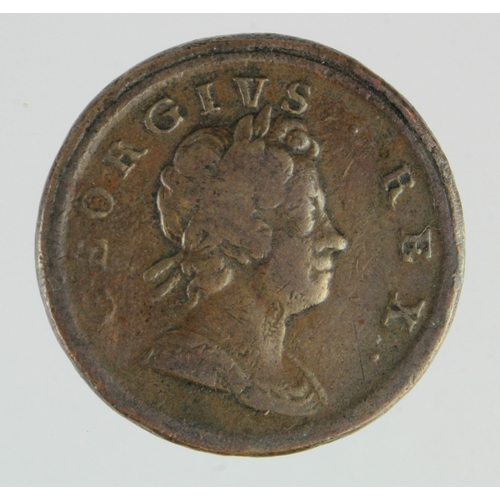 132 - Halfpenny 1717 Fine.