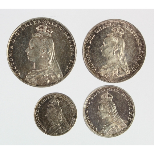 136 - Maundy Set 1892 lightly toned nFDC