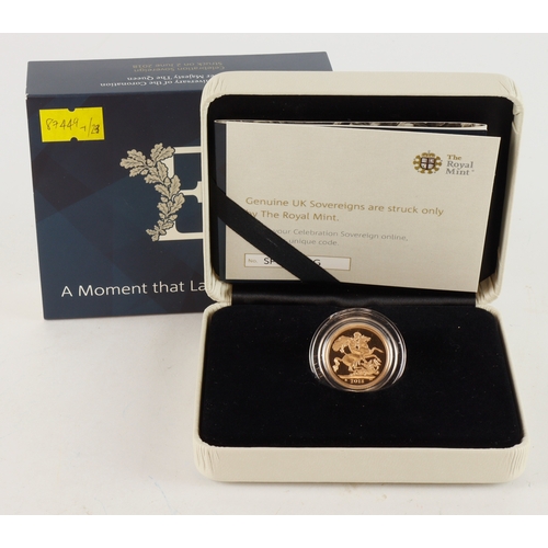 15 - Royal Mint: The 65th Anniversary of the Coronation of Her Majesty The Queen, Celebration Sovereign S... 