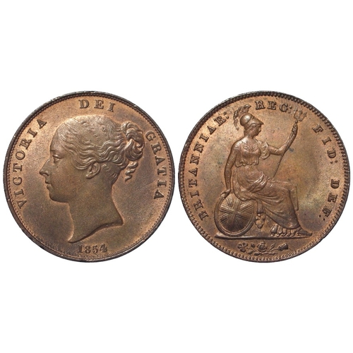 152 - Penny 1854 PT, EF with lustre.