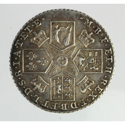 187 - Shilling 1787 with hearts, someone has erased the date, nEF