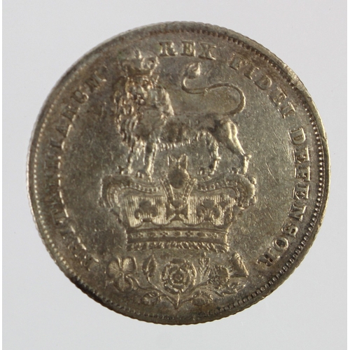 188 - Shilling 1826 GVF, edge nick.