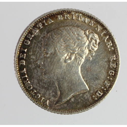 199 - Sixpence 1866 dn18. EF/GEF