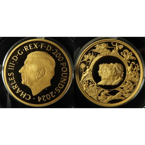 21 - Royal Mint: The Waterloo Medal - Allied Leaders, Great Engravers - Pistrucci 2024 UK 2oz Gold Proof ... 