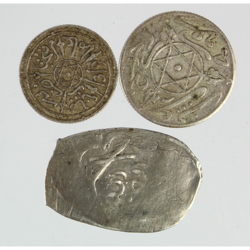 278 - Morocco (3) hammered and milled silver coins.