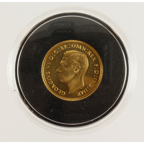 29 - Sovereign 1937 Proof aFDC in a hard plastic capsule