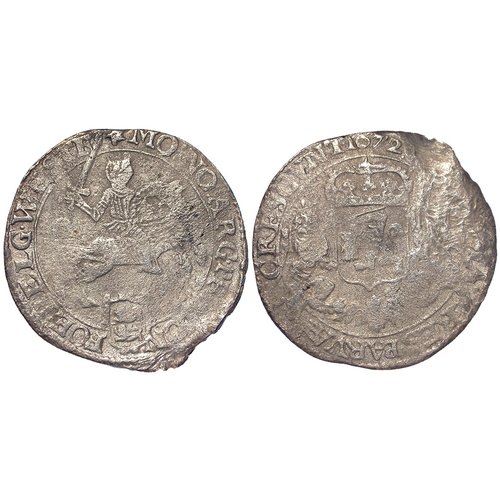 312 - Netherlands, West Friesland silver Ducaton (Rider) 1672 with plain inner circles, mm. cinquefoil, 29... 