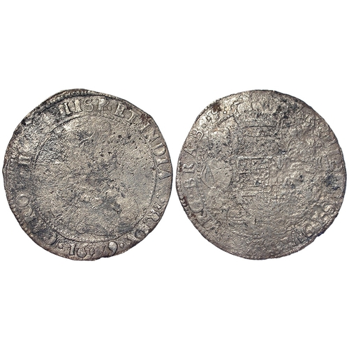 327 - Spanish Netherlands, Brabant, Charles II silver Ducaton 1679 mm. angel face (Brussels), 29.46g, KM# ... 