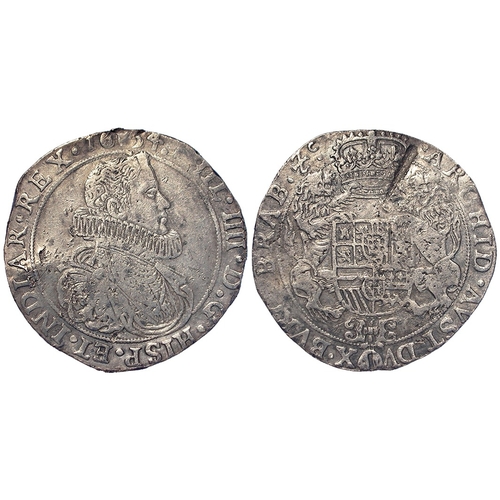 332 - Spanish Netherlands, Brabant, Philip IV silver Ducaton 1634 mm. hand (Antwerp), 32.33g, KM# 56.1; a ... 