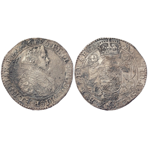 334 - Spanish Netherlands, Brabant, Philip IV silver Ducaton 1636 mm. angel face (Brussels), 31.50g, KM# 5... 