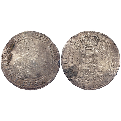 339 - Spanish Netherlands, Brabant, Philip IV silver Ducaton 1650 (5 barely visible) mm. hand (Antwerp), 3... 