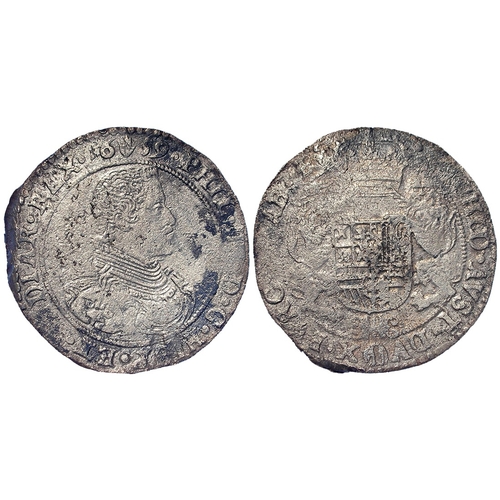 348 - Spanish Netherlands, Brabant, Philip IV silver Ducaton 1659 mm. hand (Antwerp), 30.34g, KM# 72.1; a ... 