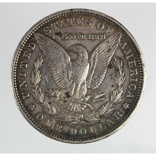 367 - USA Morgan Silver Dollar 1889 EF, tone spots.