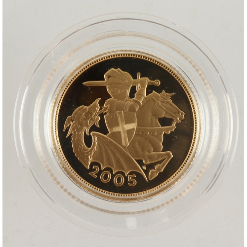 37 - Sovereign 2005 Proof FDC in capsule only.