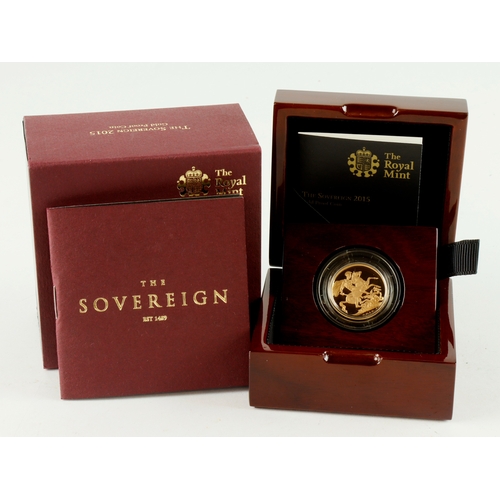 39 - Sovereign 2015 Proof FDC cased with certs, box and sleeve.