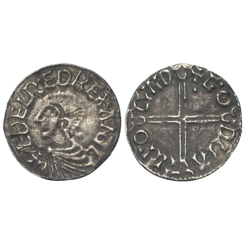 390 - Anglo-Saxon: Aethelred II silver Penny, Long Cross type, London mint, moneyer Godman. 1.45g. S.1151.... 