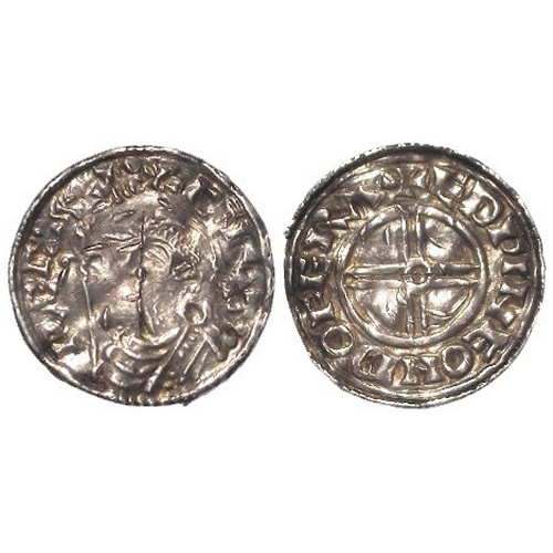 392 - Anglo-Saxon: Cnut silver Penny, Short Cross type, Dover mint, moneyer Eadwine (EDPINE). 1.00g. S.115... 