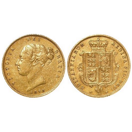 4 - Half Sovereign 1878 VF, aVF ex-mount 12 o'clock.