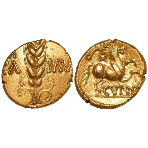 407 - Celtic Britain: Cunobelin of the Catuvallauni gold Stater of the 'Wild Type' c.10-20AD, with similar... 