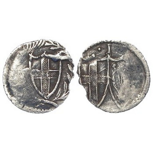 417 - Commonwealth hammered silver Penny, S.3222, 0.42g. Slightly off-centre GF.