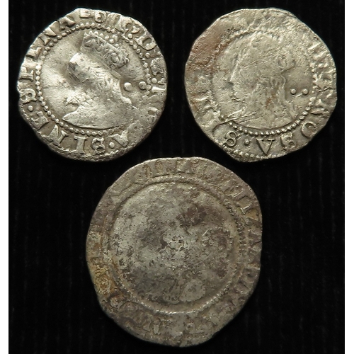 453 - Elizabeth I silver minors (3): Threepence 1566 mm. portcullis, 1.49g, S.2565, Fair/VG; Halfgroat mm.... 