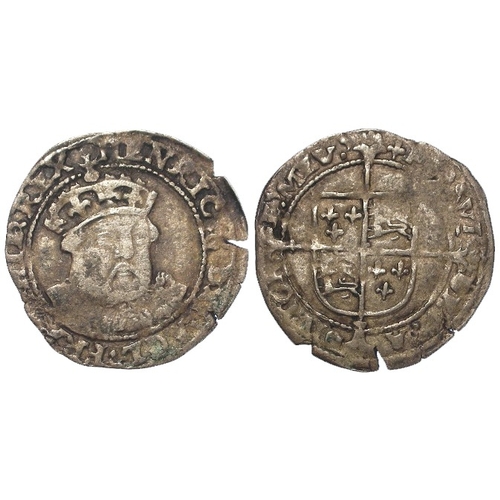 465 - Henry VIII (posthumous coinage under Edward VI 1547-51) debased silver Groat, fifth bust, mm. -/lis.... 