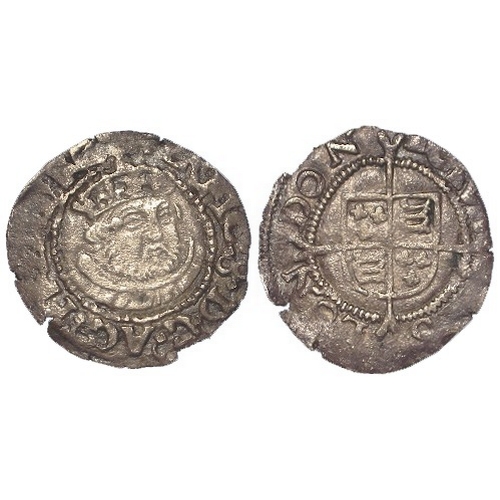 466 - Henry VIII (posthumous coinage under Edward VI 1547-51) debased silver Halfgroat of Southwark, mm. ?... 