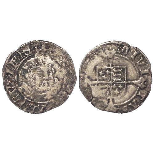 467 - Henry VIII debased silver Halfgroat, probably Tower mint, 1.26g, Fine, good portrait.