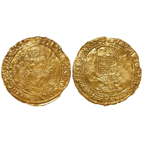 469 - Henry VIII gold Half-sovereign mm.S (Southwark), E below bust, S.2297. 6.09g. Straightened, slightly... 