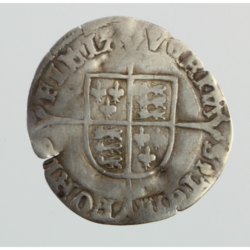 486 - Mary silver Groat, mm. pomegranate, 1.60g, S.2492, crinkled VG with an edge split.