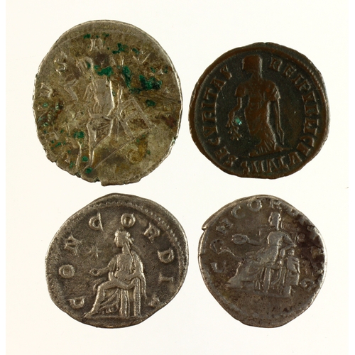 496 - Roman Imperial (4) empresses silver bronze and billon, including Sabina, Julia Paula, Salonina and H... 