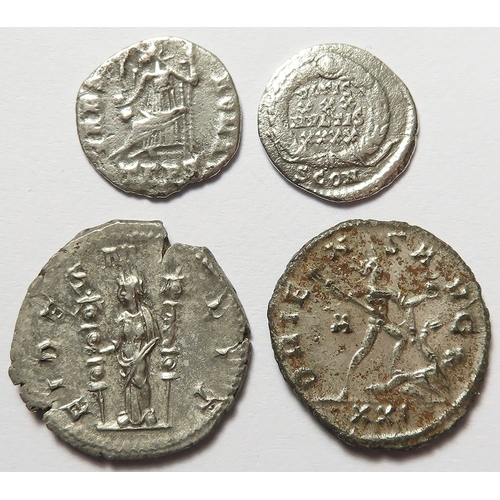 497 - Roman Imperial (4) silver and billon: Philip I AR Antoninianus, FIDES MILIT, EF; Aurelian BI Antonin... 