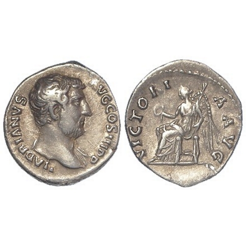 513 - Roman Imperial: Hadrian silver Denarius, Rome 134-138 AD, Victory seated l. rev., RIC II 286. 2.82g.... 