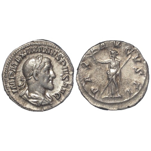 517 - Roman Imperial: Maximinus Thrax silver Denarius, Rome 235-6, Pax std. l. rev., 3.30g, RIC 12, RSC 31... 