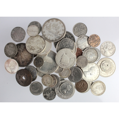 550 - Canada (52) 20thC assortment, mostly silver, mixed grade.