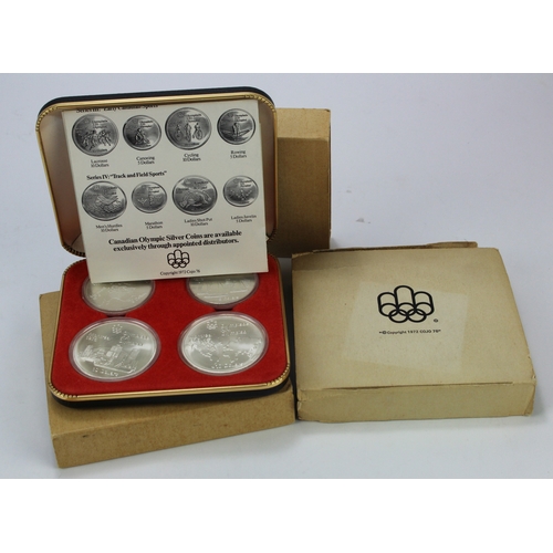 551 - Canada .925 silver four-coin 1976 Olympic sets (3)