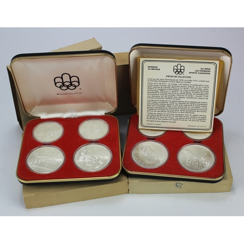 552 - Canada .925 silver four-coin 1976 Olympic sets (4)