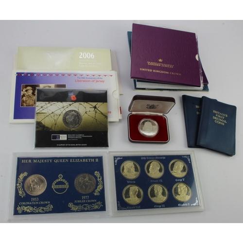 568 - GB & Commonwealth commemorative coins, sets and presentation packs (20 cases/packs) 1953 to 2000s; o... 