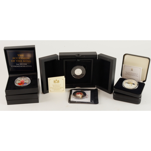 570 - GB & Commonwealth silver proof commemorative and picture coins and medals by The Jubilee Mint and CP... 