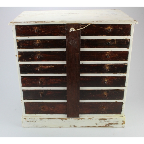 581 - GB & World, a large collection in a home-made wooden coin cabinet with glazed tray tops; 19th-20thC,... 