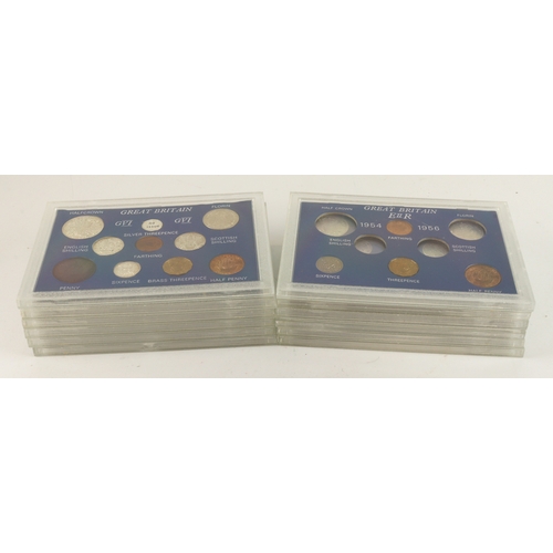 586 - GB Coins (102) a collection of George VI coins in 12x privately assembled year set 'flat packs' from... 