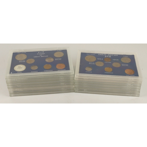 587 - GB Coins (117) a collection of QEII predecimal coins in 15x privately assembled year set 'flat packs... 